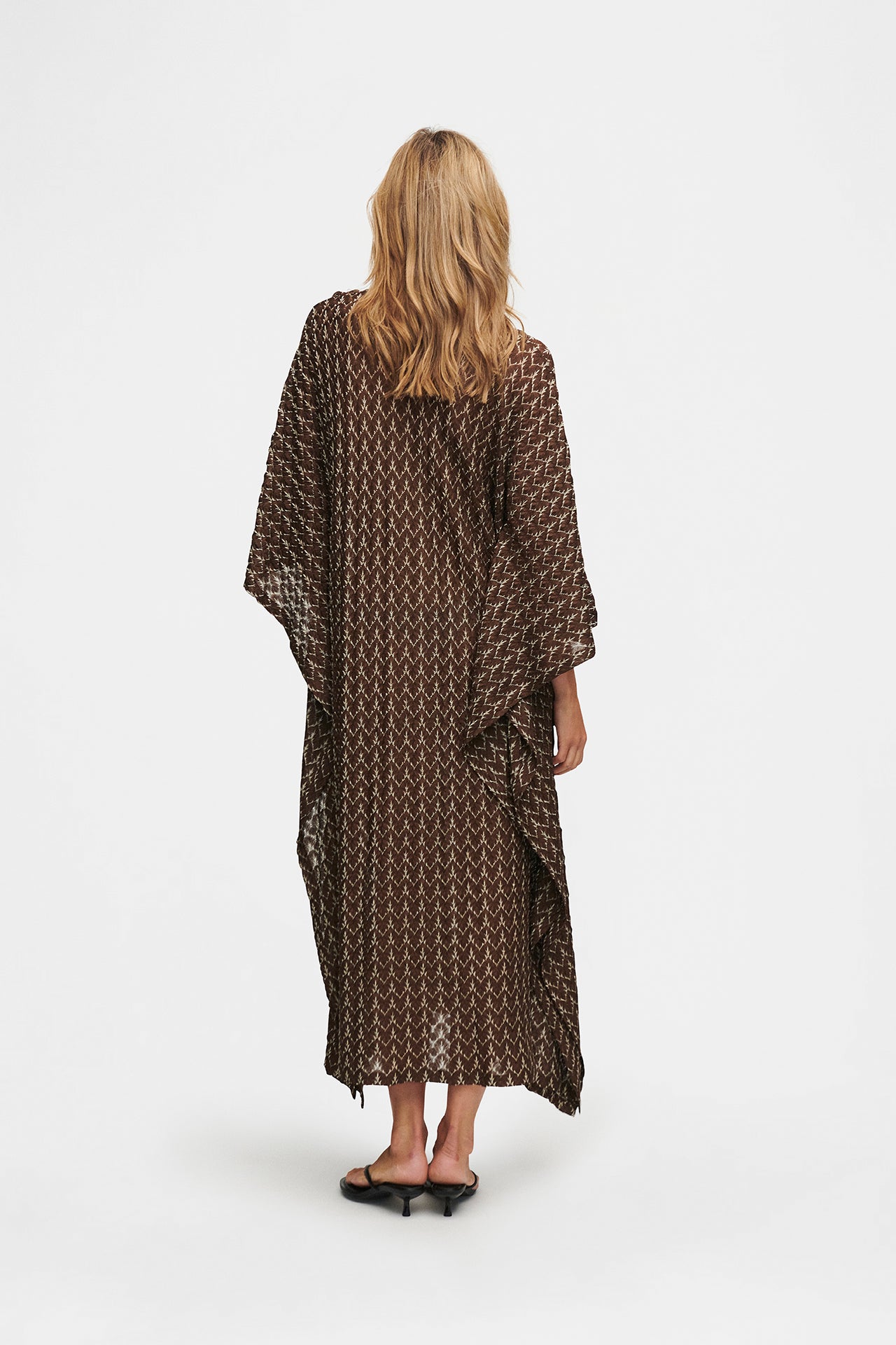 Brown Gold Knit Kaftan