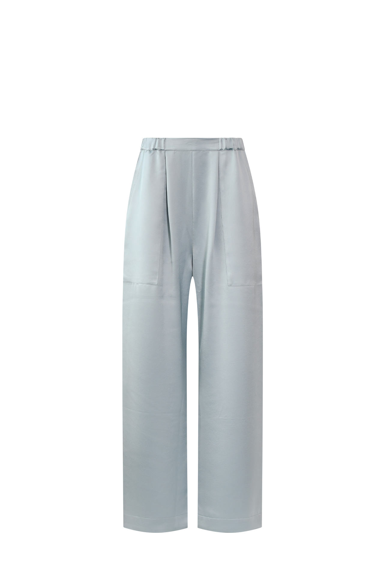 Blue Satin Trousers