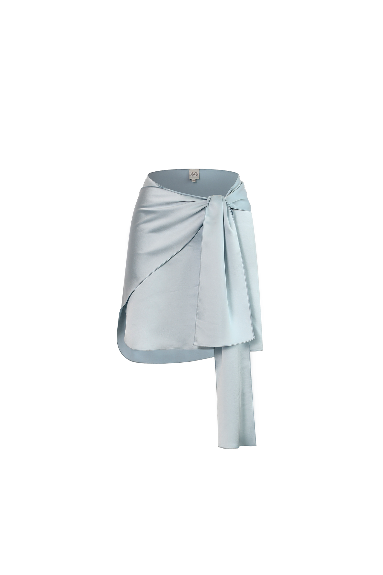 Blue Satin Tie Top