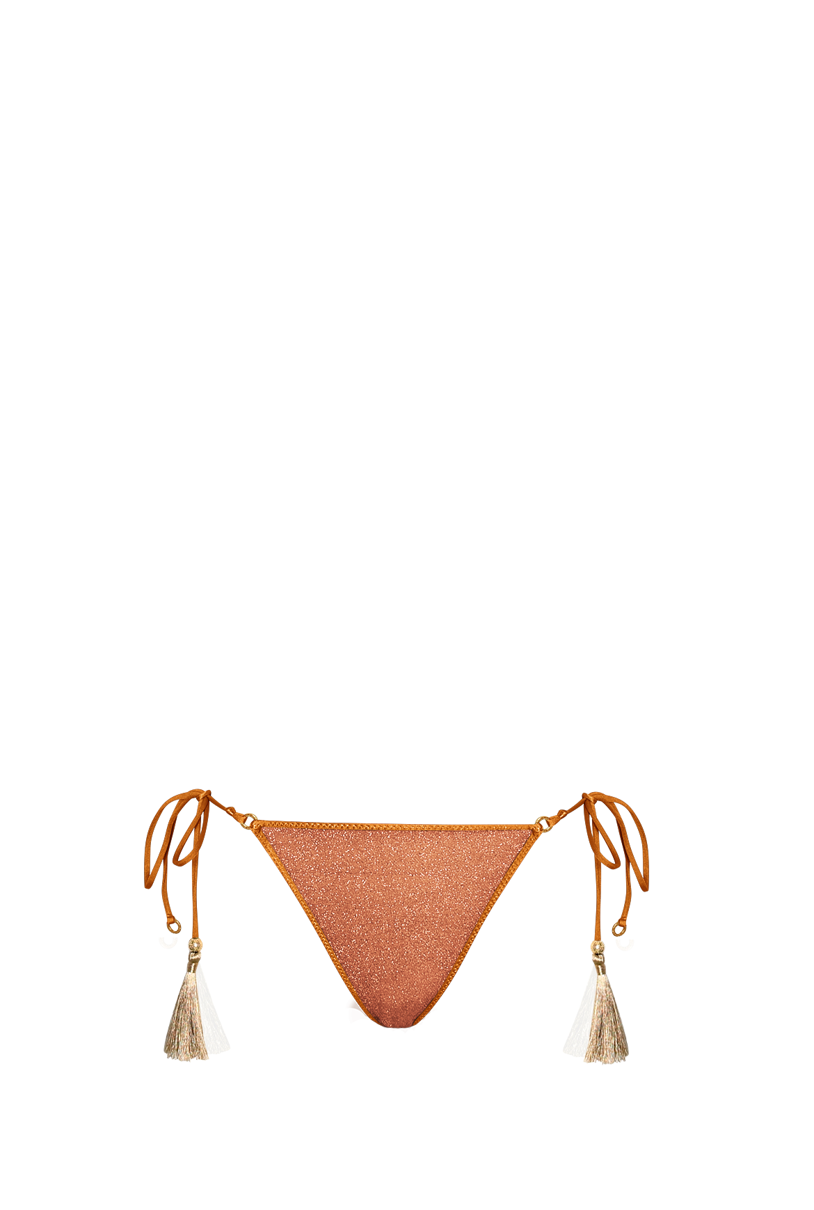 Rust Glitter Triangle Bikini - Bottom