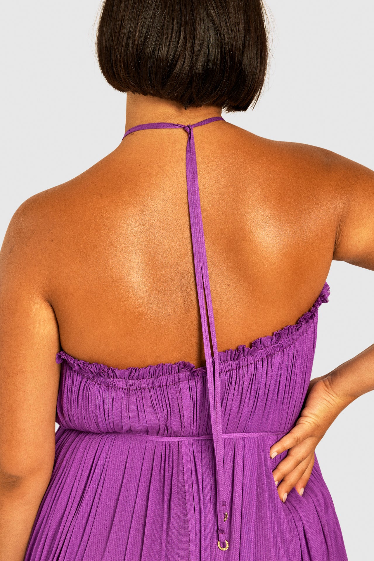 Violet Silk Tulle Dress