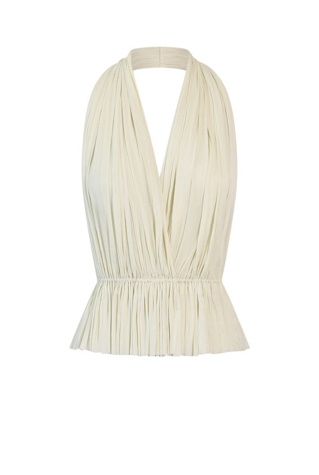 Ivory Silk Tulle  Top