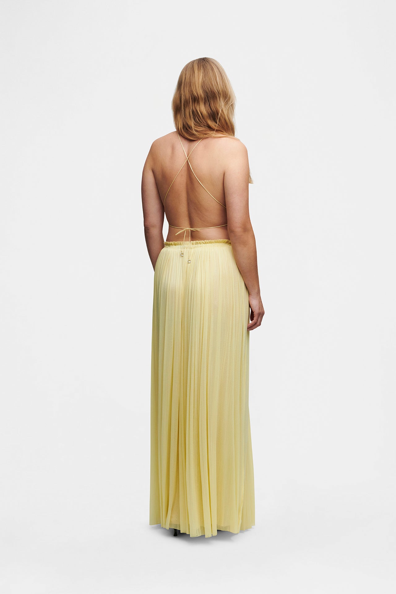 Yellow Silk Tulle Skirt
