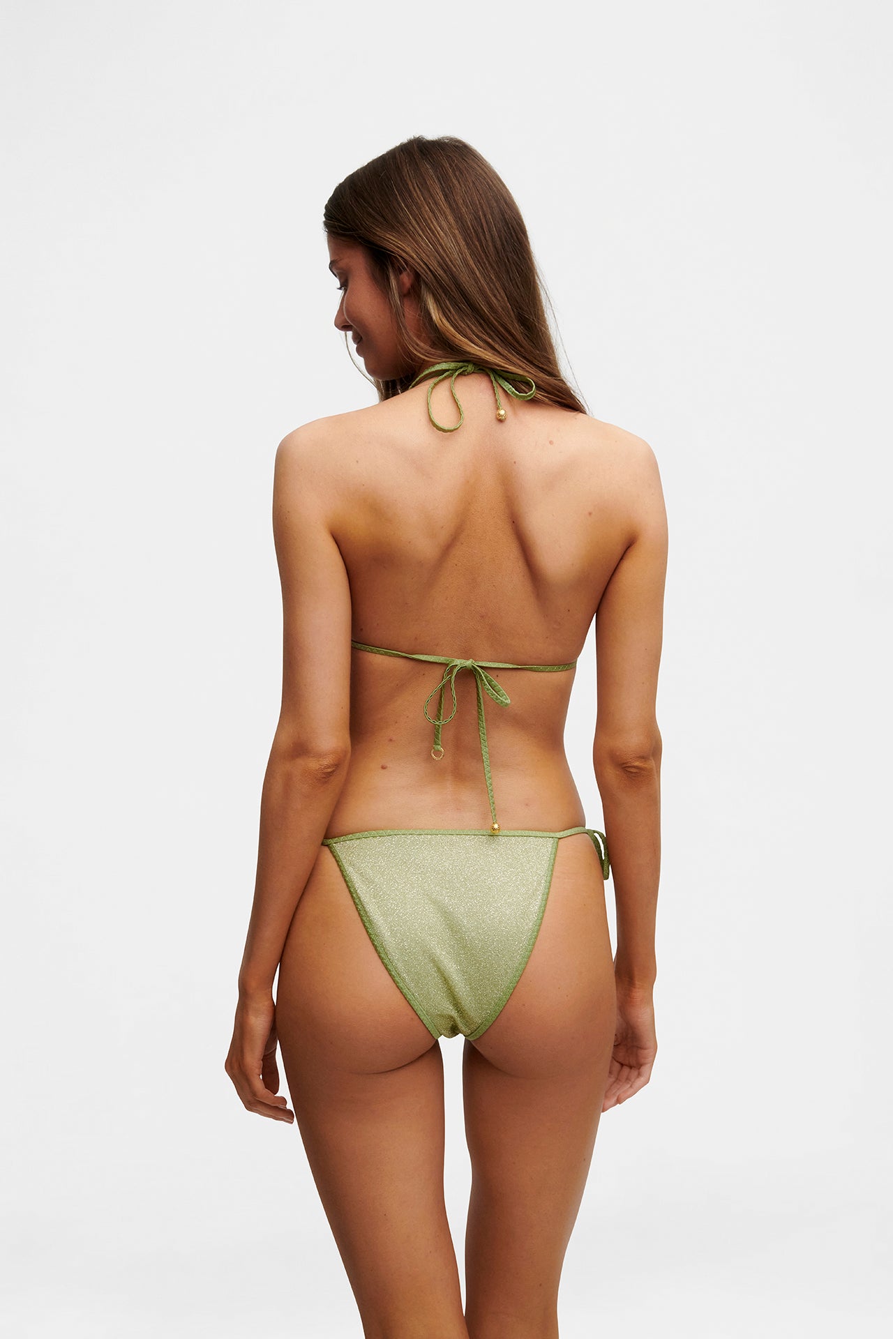 Green Glitter Triangle Top