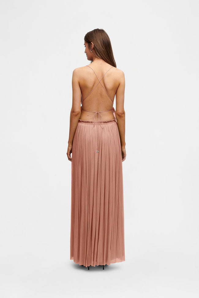 Blush String Silk Top