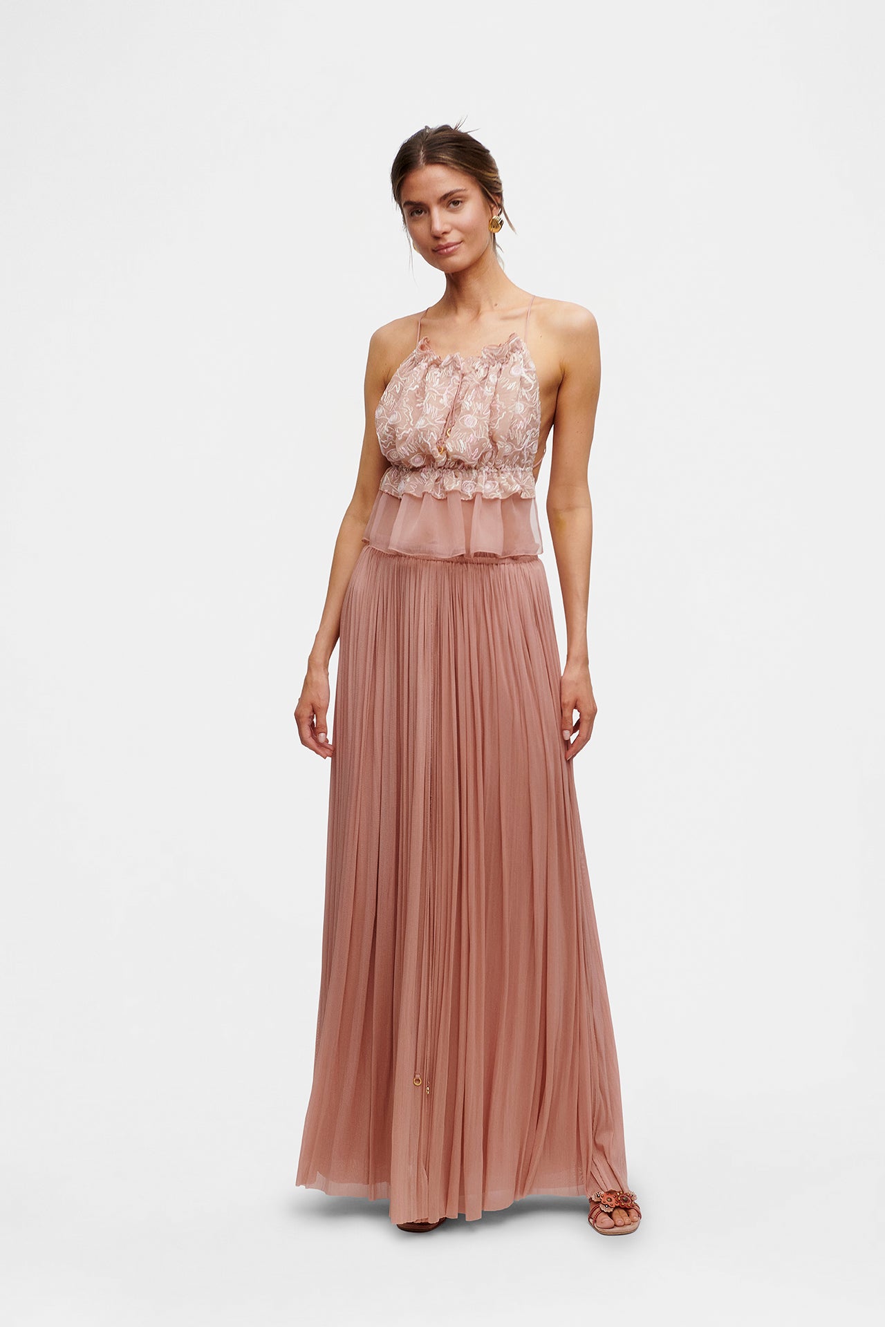 Blush Silk Tulle Skirt