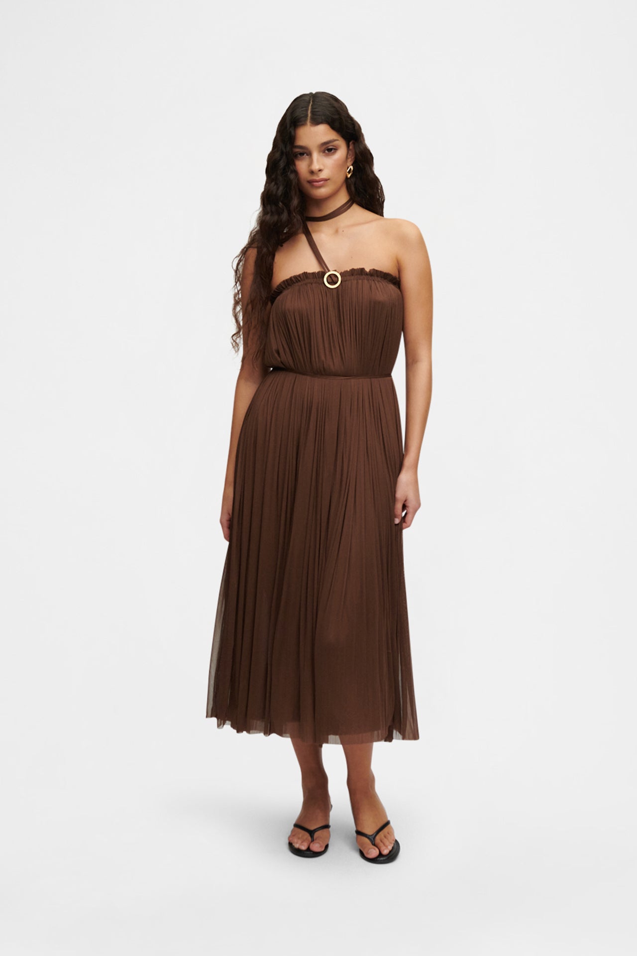 Chocolate Silk Tulle Skirt