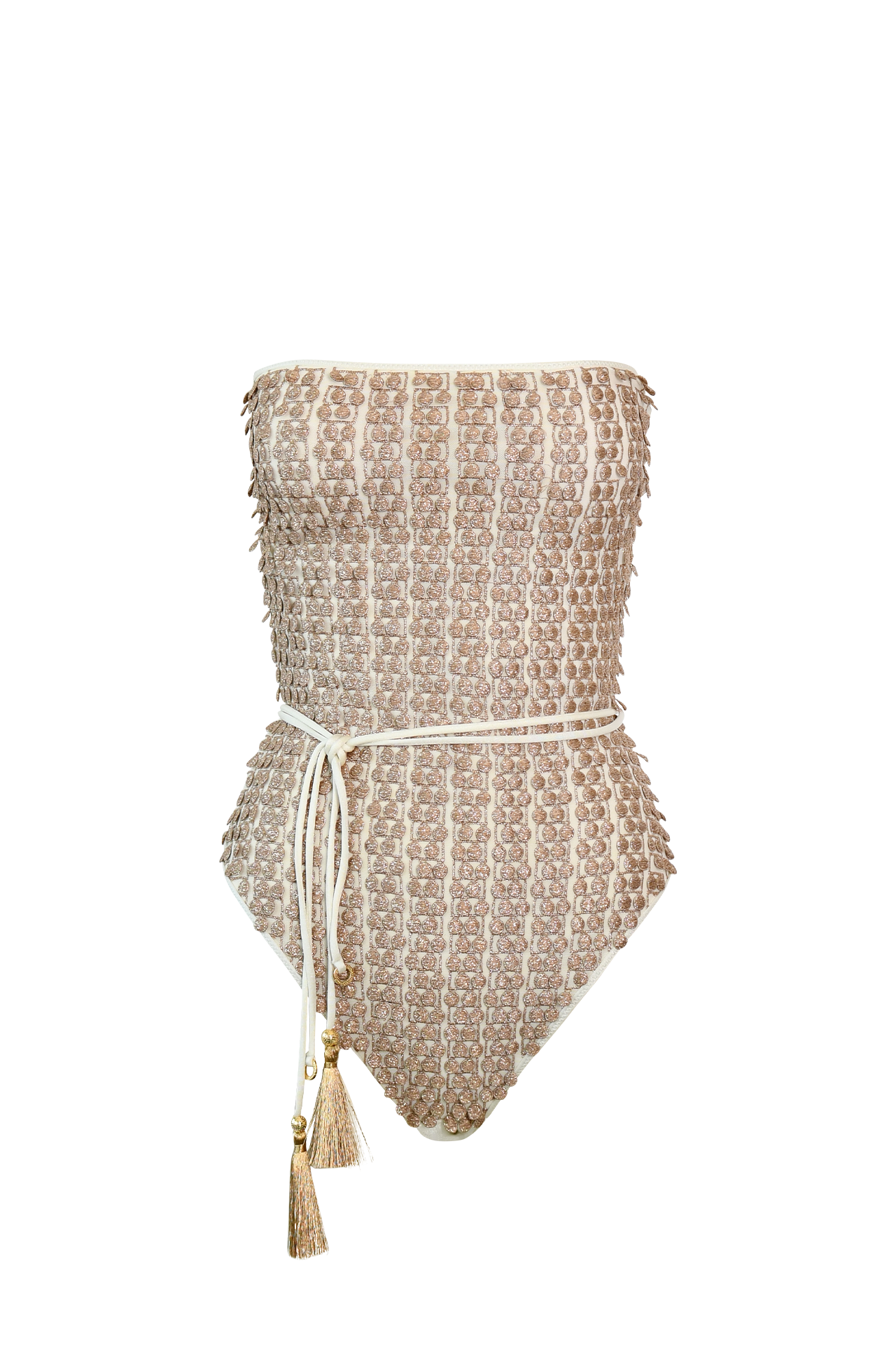White Pom Pom Swimsuit