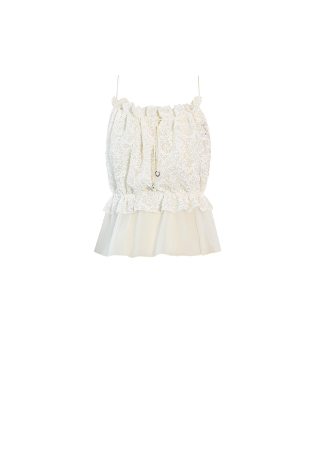 Snowflower String Silk Top