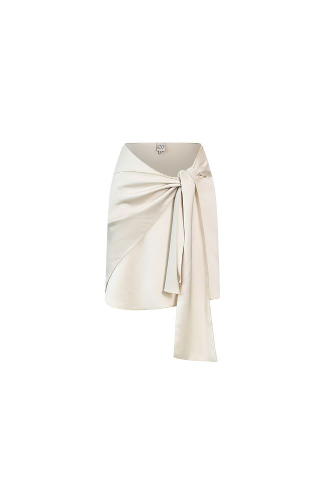 White Satin Tie Top