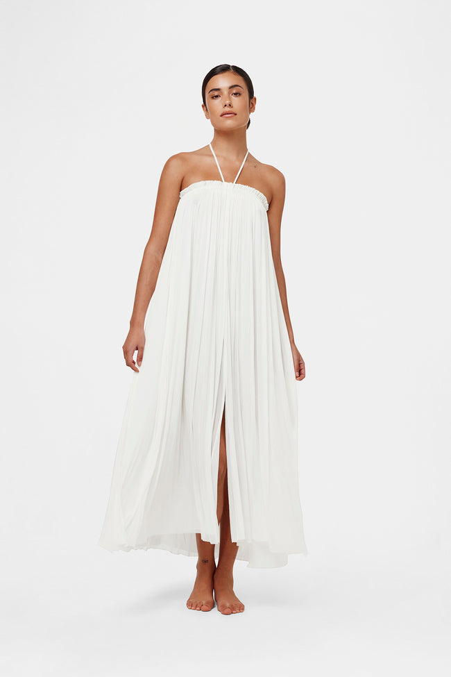 White Silk Tulle Skirt