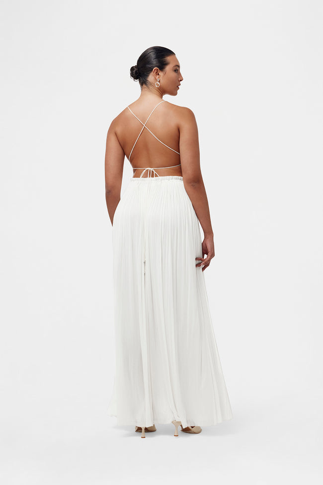 White Silk Tulle Skirt
