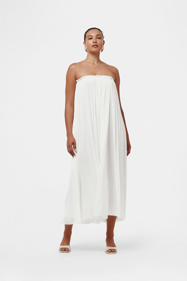White Silk Tulle Skirt
