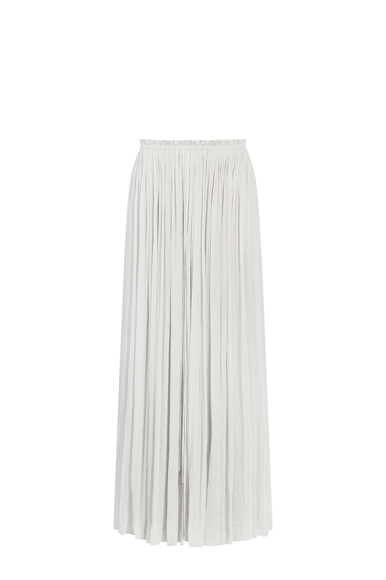 HANNE BLOCH - White Silk Tulle Long Skirt