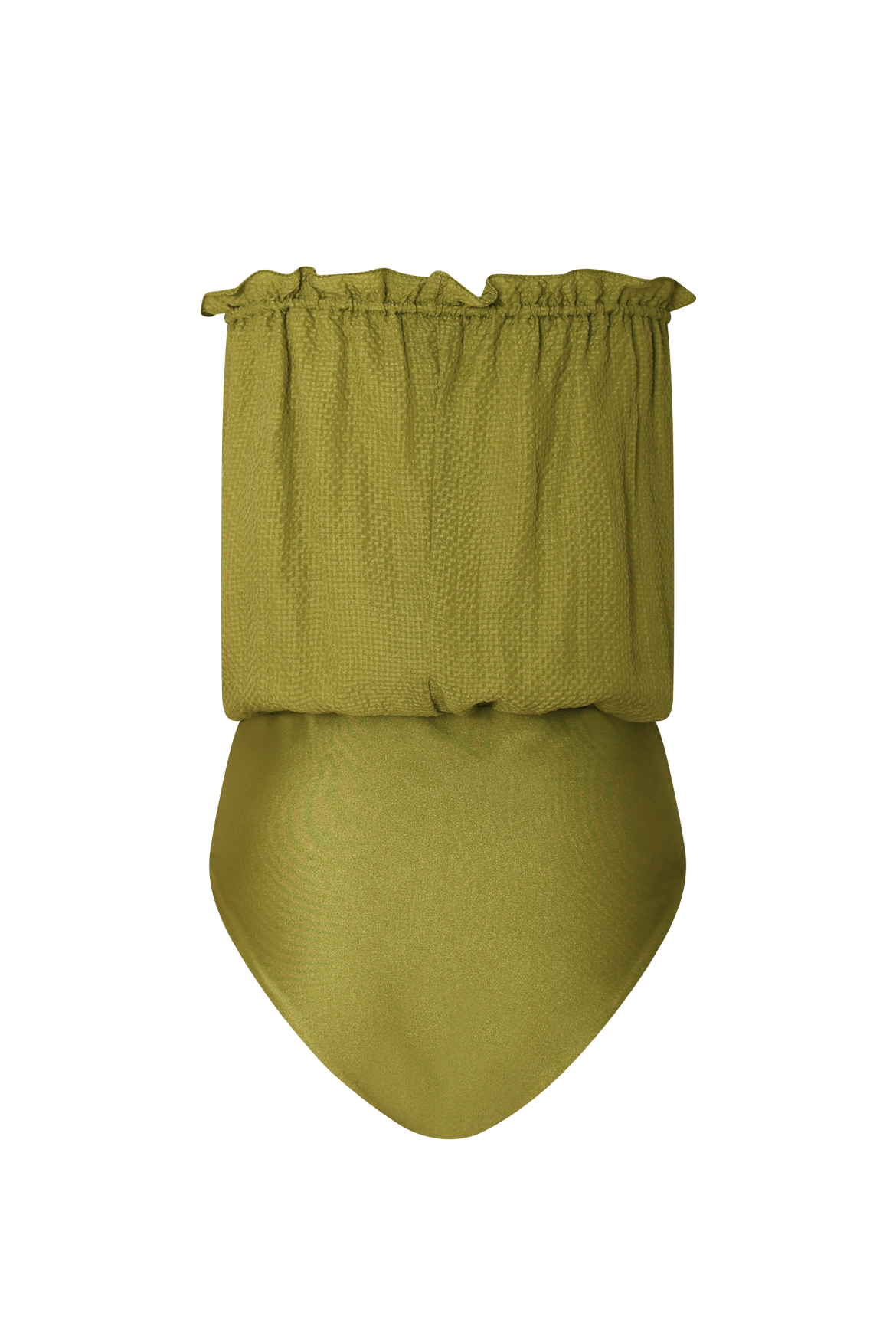 Olive Bandeau Swimsuit