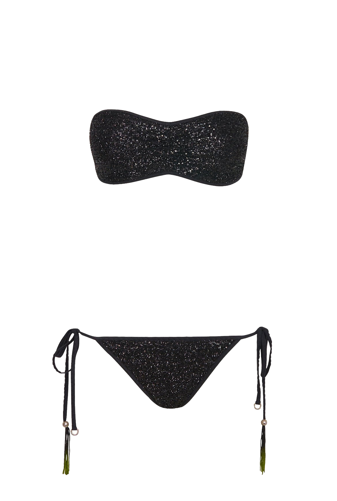 Shimmery Black Bikini