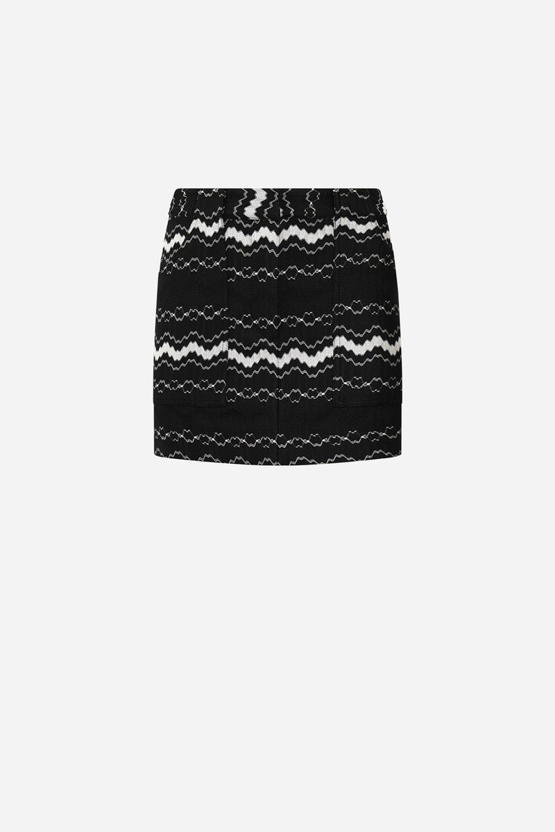 BW Knit Mini Skirt