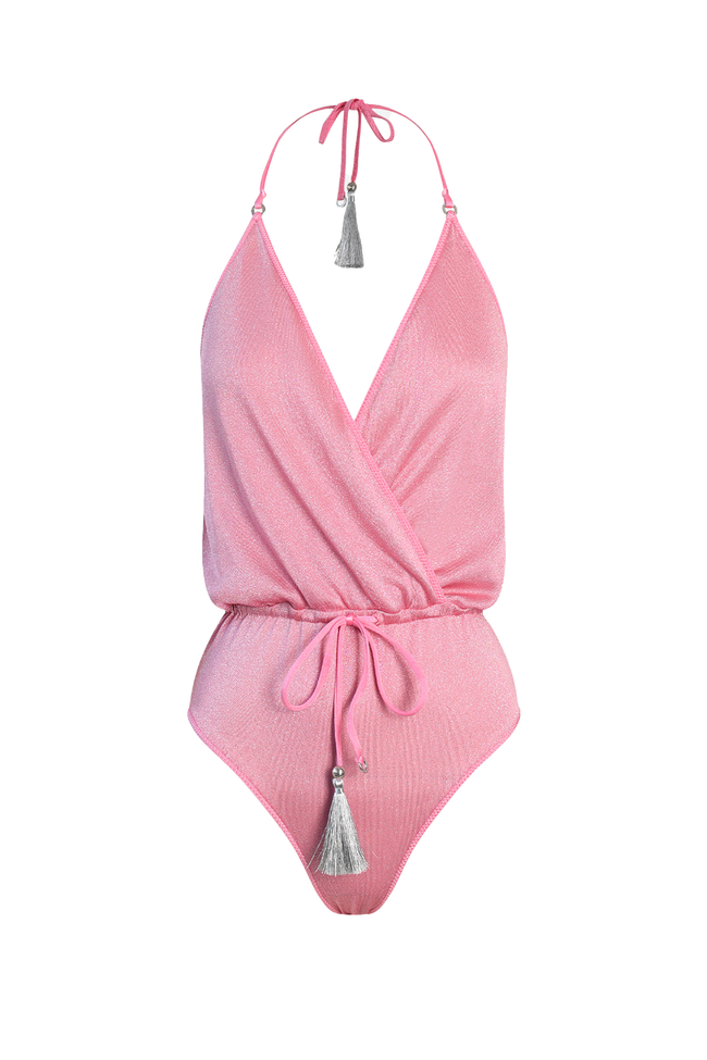 BubbleGum Glitter V-Swimsuit