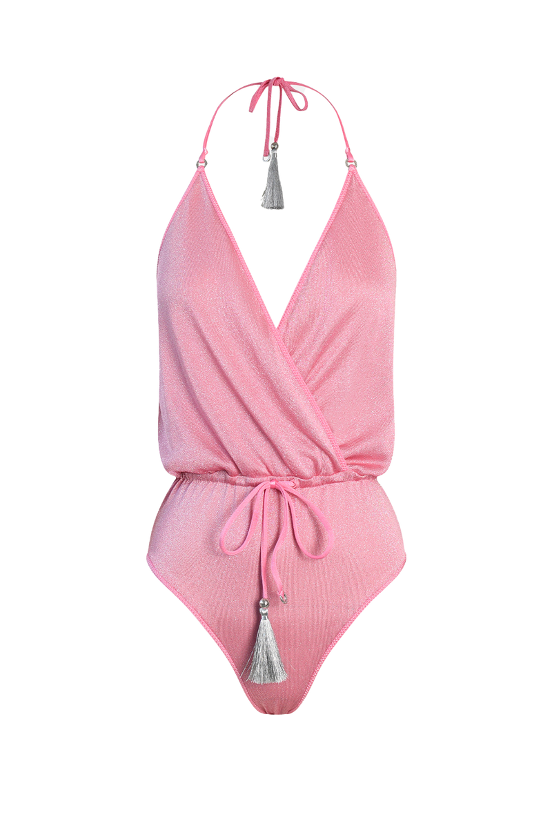 BubbleGum Glitter V-Swimsuit