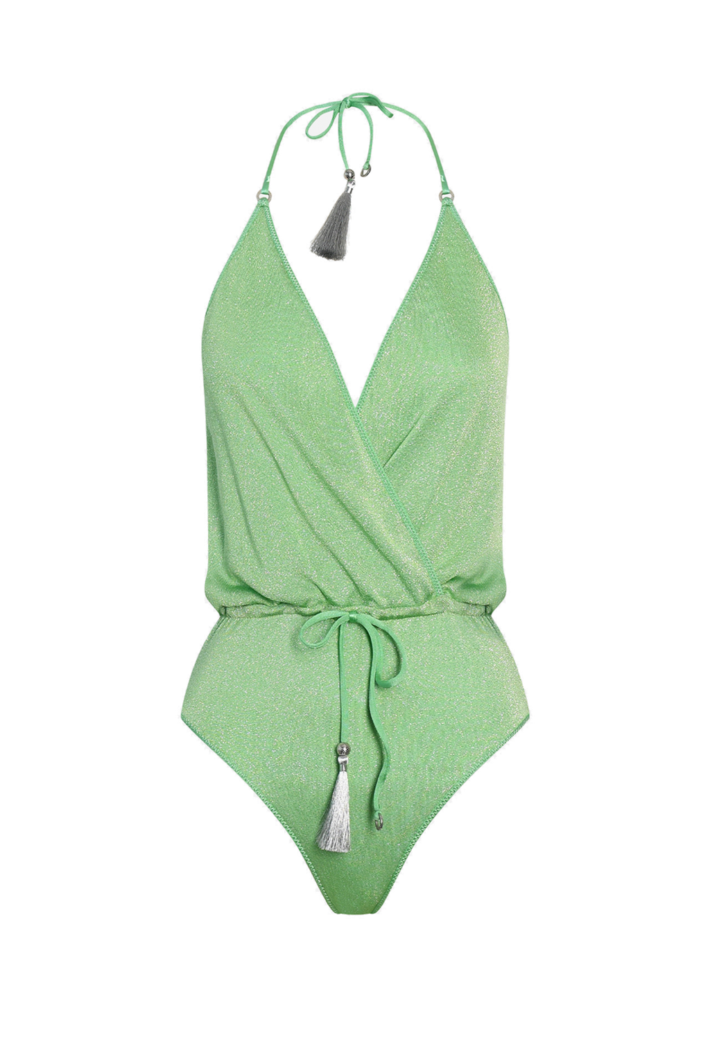 Mint Glitter V-Swimsuit