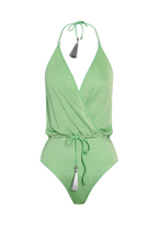 Mint Glitter V-Swimsuit