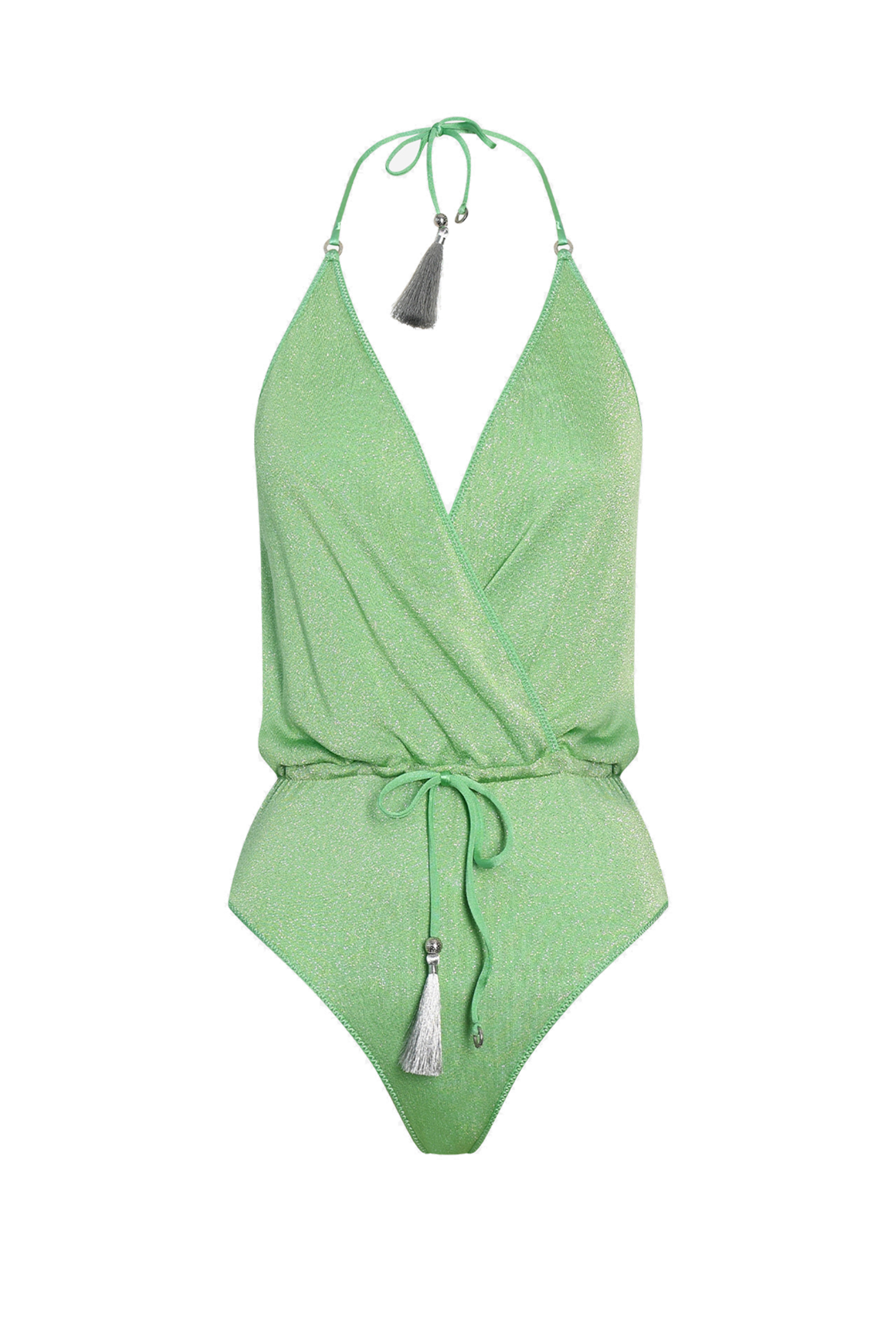 Mint Glitter V-Swimsuit