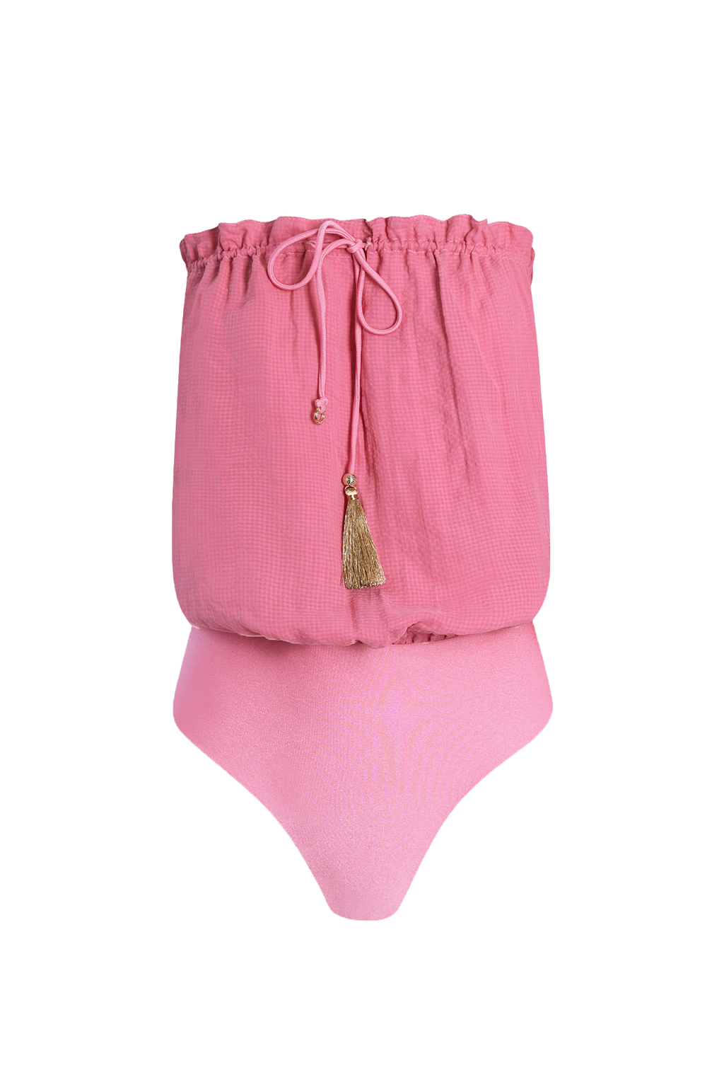 BubbleGum Bandeau Silk Swimsuit