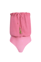 BubbleGum Bandeau Silk Swimsuit
