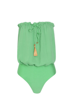 Mint Bandeau Silk Swimsuit
