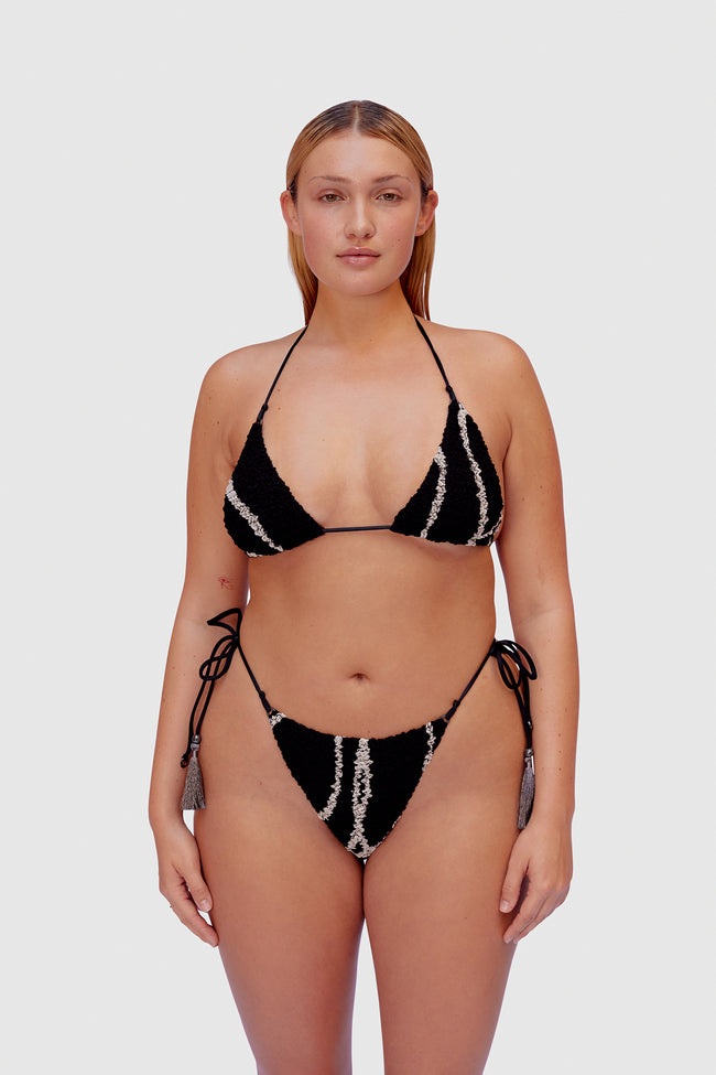 Black & White Nido Triangle Bikini - Product - Hanne Bloch