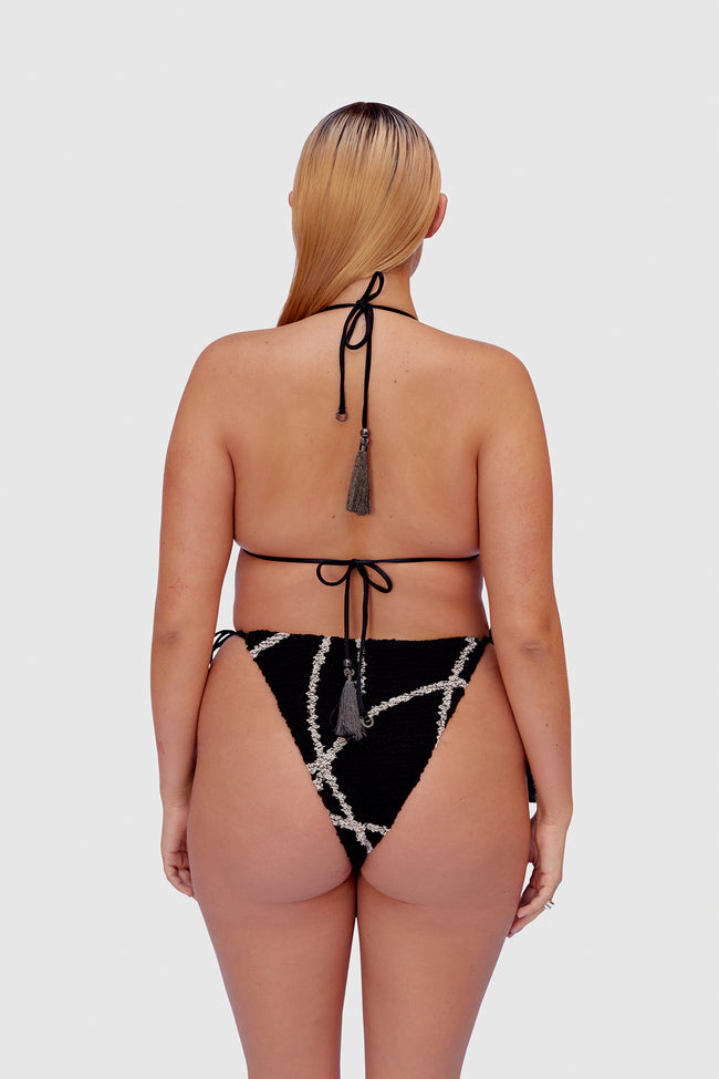 Black & White Nido Triangle Bikini - Backside - Product - Hanne Bloch