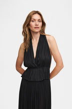 Black Silk Tulle Top