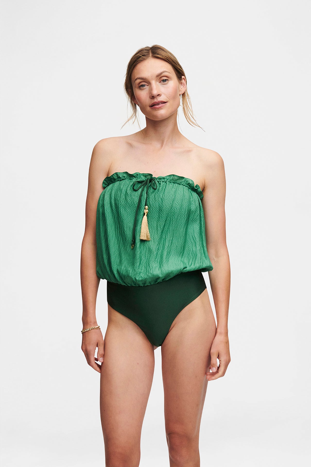 Bandeau Silk Swimsuit