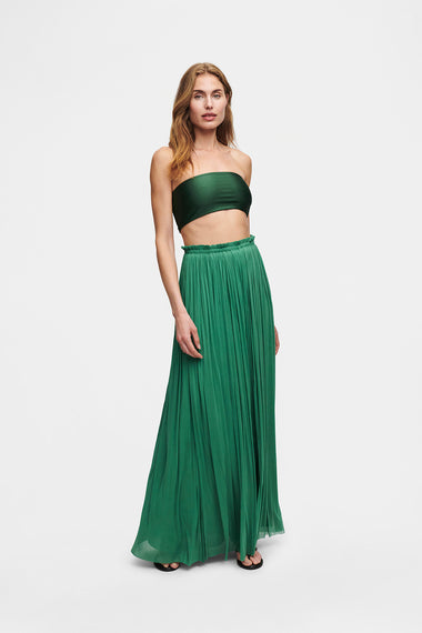Forest Green Silk Tulle Skirt, floor-length 100% Grade 6A mulberry silk tulle, image 5, HANNE BLOCH