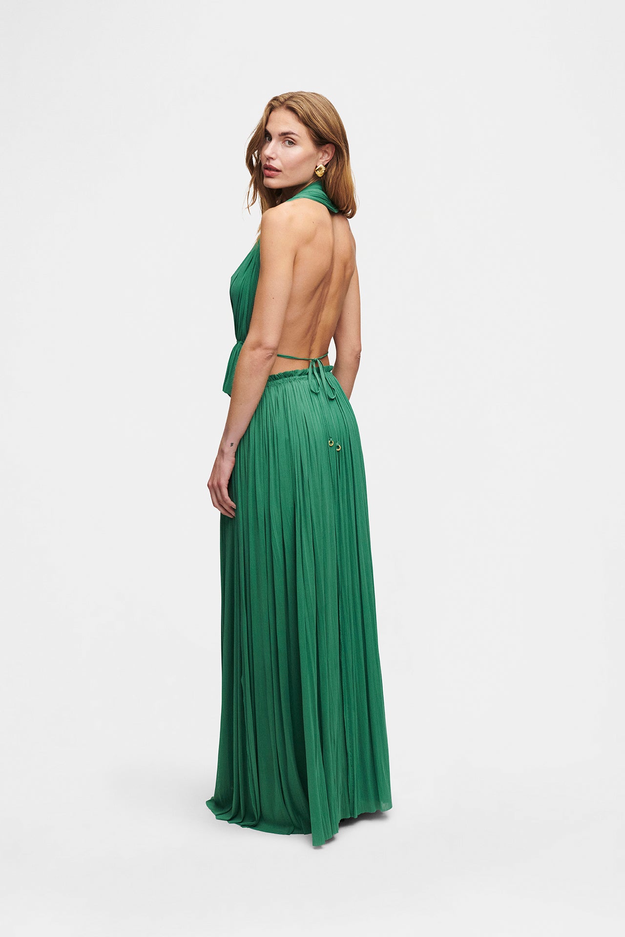 Forest Green Silk Tulle Skirt, floor-length 100% Grade 6A mulberry silk tulle, image 6, HANNE BLOCH