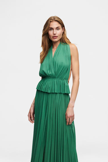 Forest Green Silk Tulle Top, 100% Grade 6A mulberry silk tulle, image 3, HANNE BLOCH