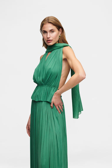 Forest Green Silk Tulle Top, 100% Grade 6A mulberry silk tulle, HANNE BLOCH