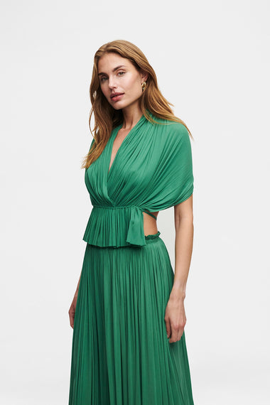 Forest Green Silk Tulle Set, skirt and top in 100% Grade 6A mulberry silk, image 4, HANNE BLOCH