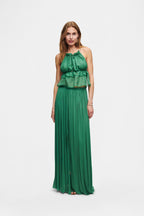 Forest Green Silk String Set, skirt and string top in 100% Grade 6A mulberry silk, image 2, HANNE BLOCH