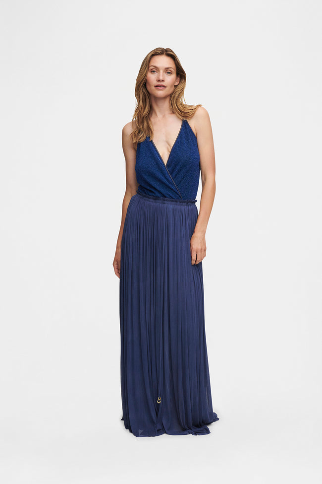 Ocean Blue Glitter V-Swimsuit