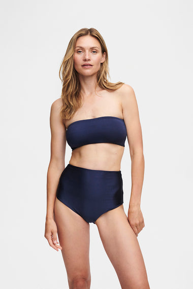 Ocean Blue Bandeau Top swim top, image 2, HANNE BLOCH