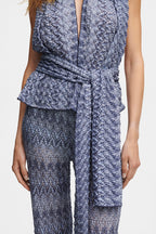 Ocean Knit Scarf Set / Top