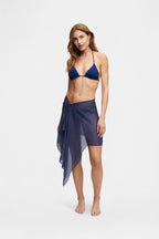 Ocean Blue Silk Scarf