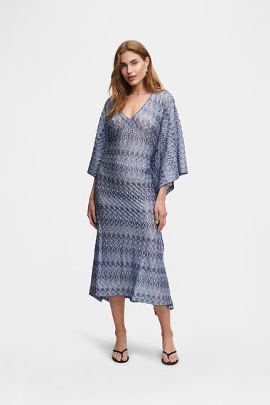 Ocean Knit Kaftan, one-size Italian knit, image 5, HANNE BLOCH
