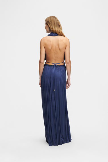 Ocean Blue Silk Tulle Top, 100% Grade 6A mulberry silk tulle, image 5, HANNE BLOCH