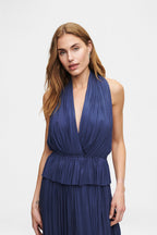 Ocean Blue Silk Tulle Top