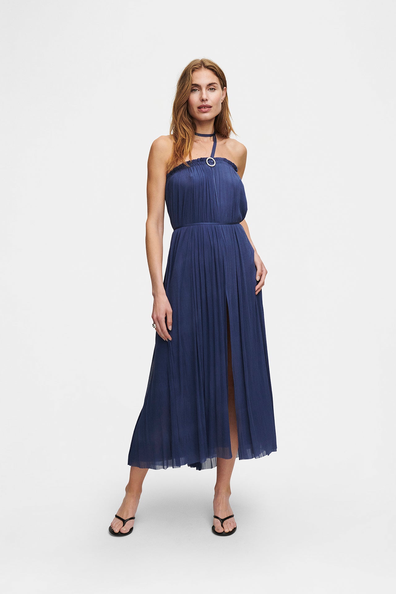 Ocean Blue Silk Tulle Skirt