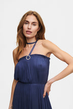 Ocean Blue Silk Tulle Skirt