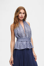 Ocean Knit Scarf Set / Top