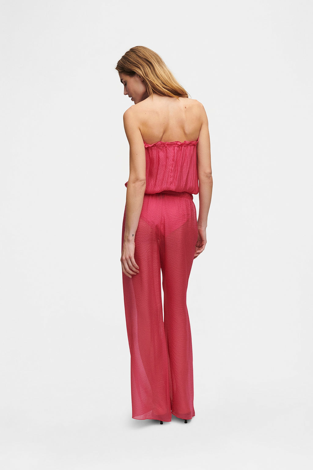 Silk Trousers Bandeau Set
